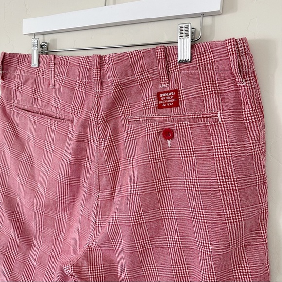Supreme Red Plaid Shorts - Picture 6 of 11